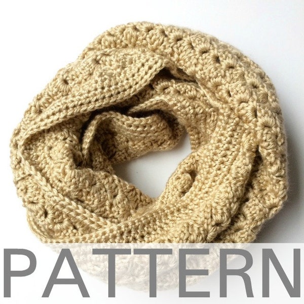 Crochet Infinity Scarf Pattern // The Kimberly Scarf