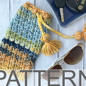 Sunglasses Case Pattern | Sunglasses Pouch | Sea Glass Sunglasses Pouch | Crochet Pattern