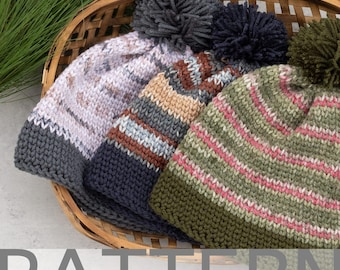 Knit Look Beanie Crochet PATTERN | Mountain Medley Beanie | Crochet Hat Pattern
