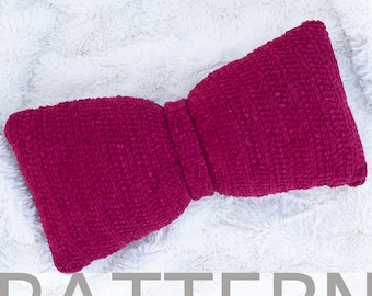Bow Pillow CROCHET PATTERN | Bow Shaped Pillow | Christmas Bow Pillow | Valentine's Bow Pillow |