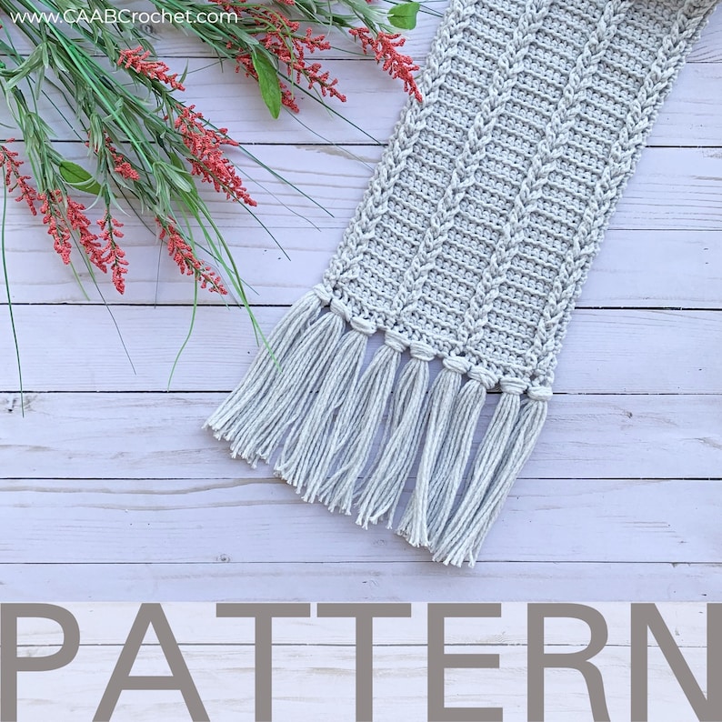 Braided Scarf Crochet Pattern Etsy