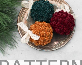 Crochet Bobble Ornament PATTERN | Ball Ornament