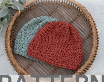 Spring Beanie Crochet PATTERN | Flower beanie pattern