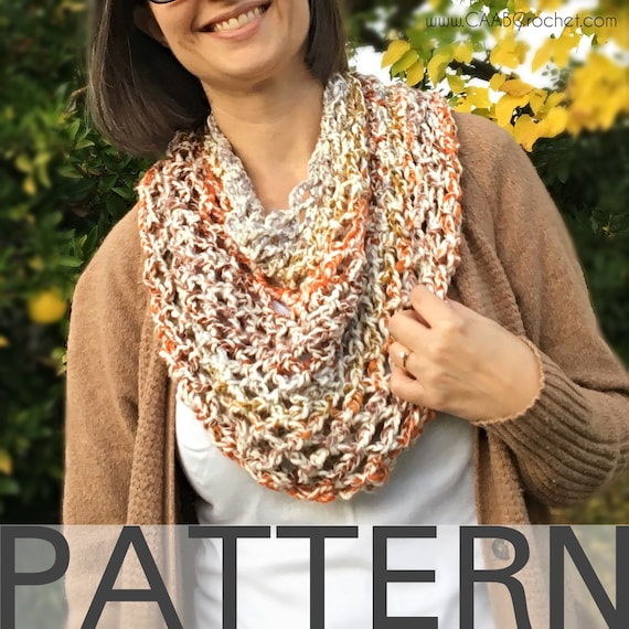 Simple Chains Cowl Crochet Cowl Pattern Crochet Infinity Scarf Pattern