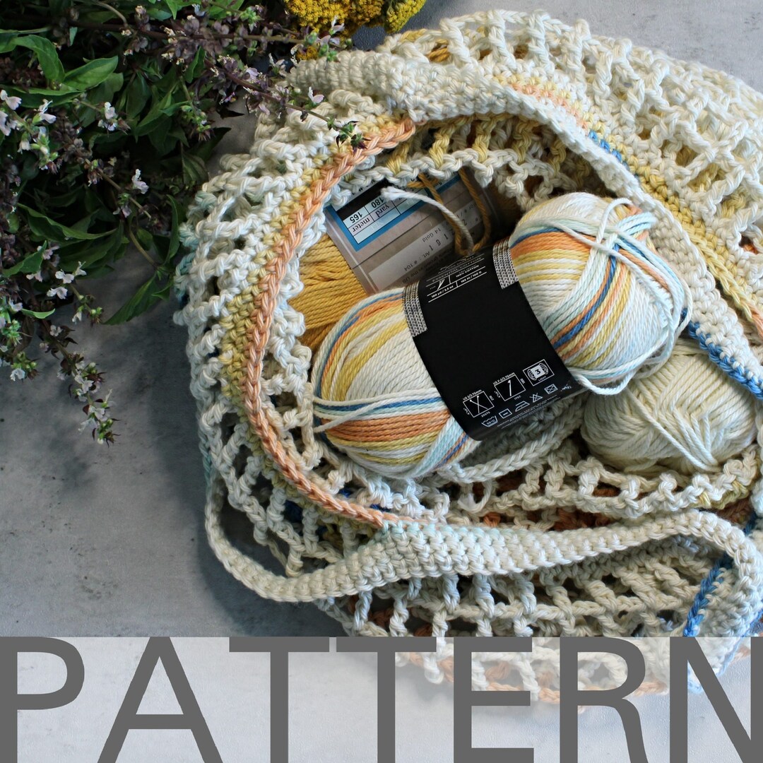 バッグ Mesh Market CROCHET PATTERN | Beach Bag - Etsy
