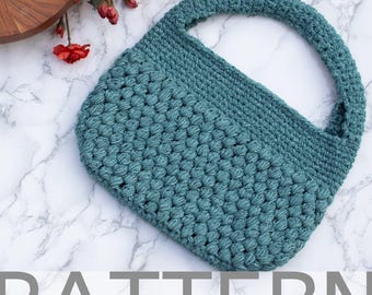 Easy Puff Stitch Crochet Handbag Pattern | Nimbus Handbag