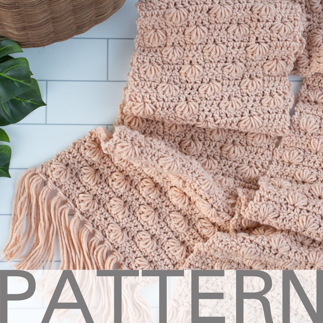 Michelle Scarf Simple Crochet Scarf Pattern Etsy