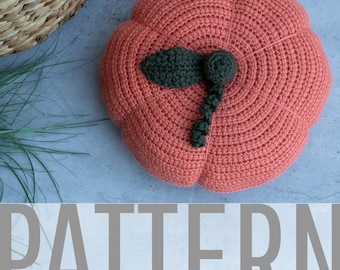 Crochet Pumpkin Pillow PATTERN | Autumn Throw Pillow (PDF Pattern)
