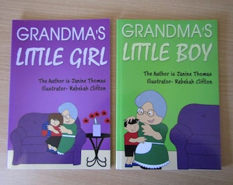 Grandma's Little Girl and Grandma's Little Boy Personalised Kids Story Book
