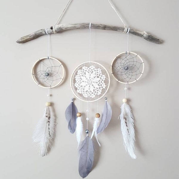 Feather Dream Catcher Wall Hanging, Dream Catcher, Nursery Decor, Baby Room Wall Decor, Gender Neutral Nursery Decor, Gift for Child