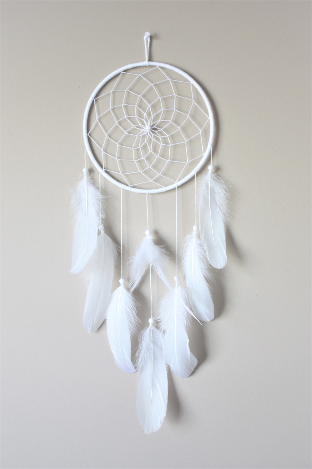 White Feather Dream Catcher, Small Dream Catcher, Dreamcatcher, Boho ...