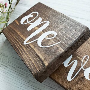 Wooden Table Numbers, Wedding Decor, Table Numbers, Wedding Table Numbers, guest table numbers Rustic Table Numbers Wedding Reception Decor image 3