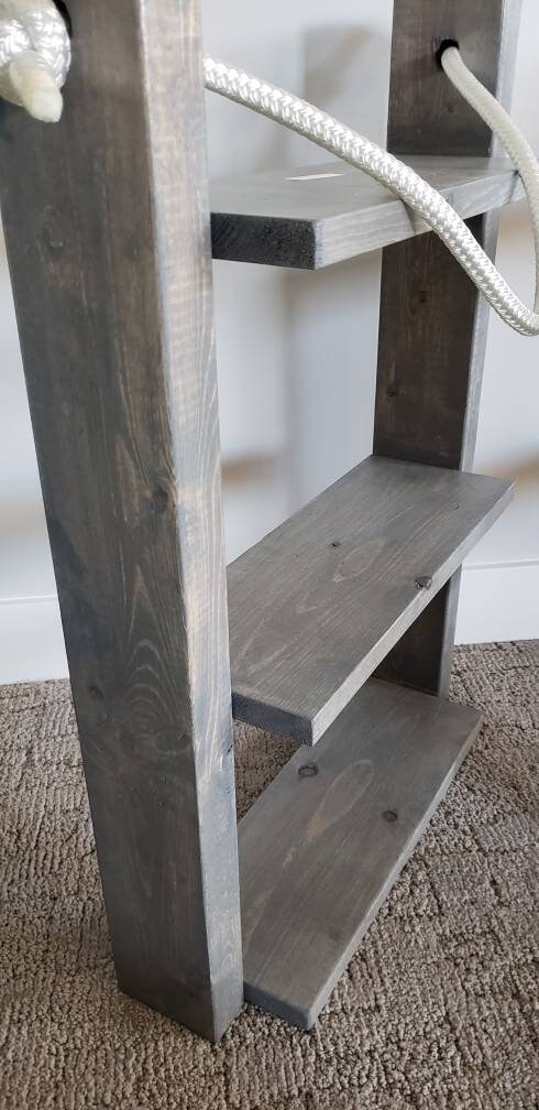 Ladder Shelf Rustic Wall Shelf Bathroom Storage Floating - Etsy