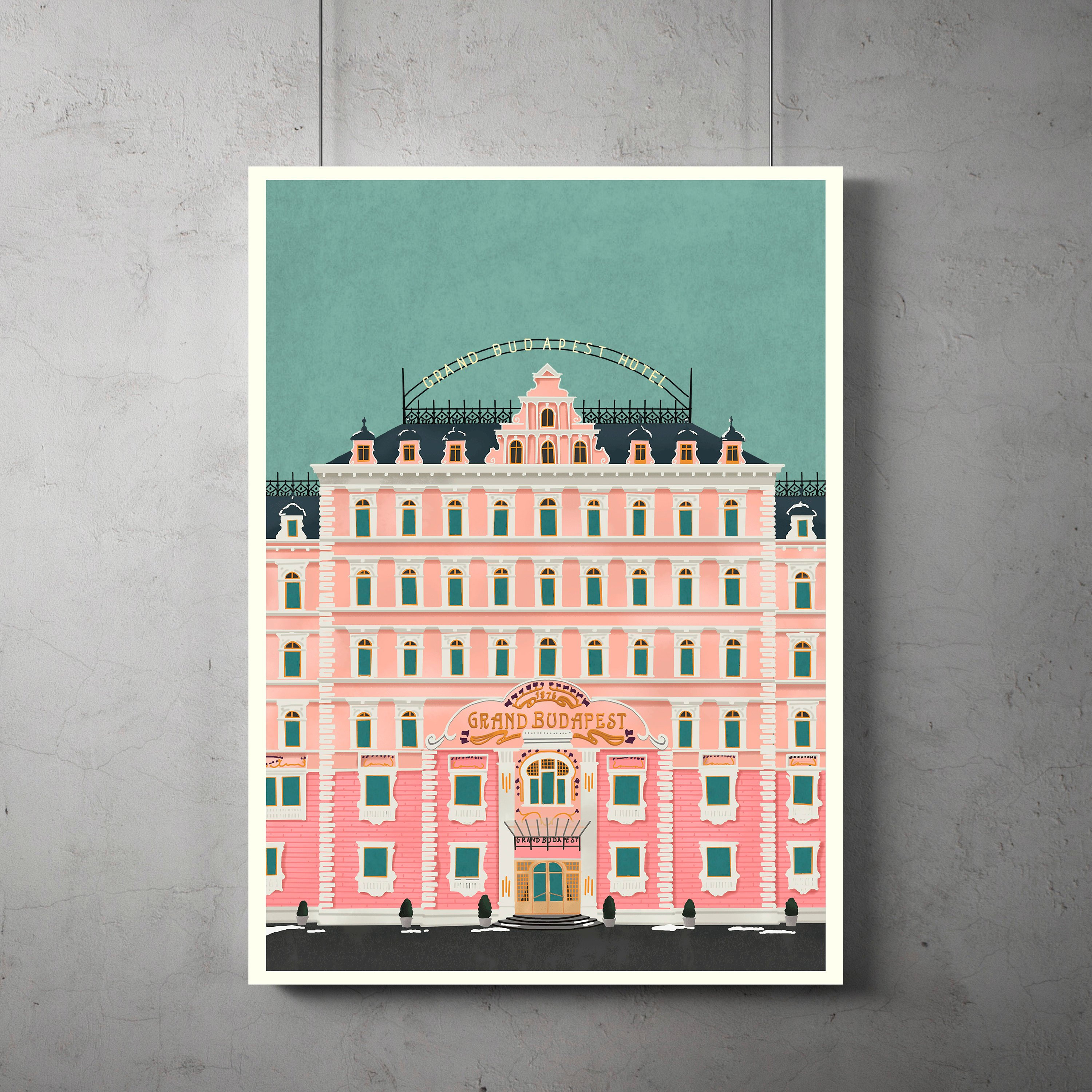 Grand Budapest Hotel vintage Poster Grand Budapest Minimalist | Etsy
