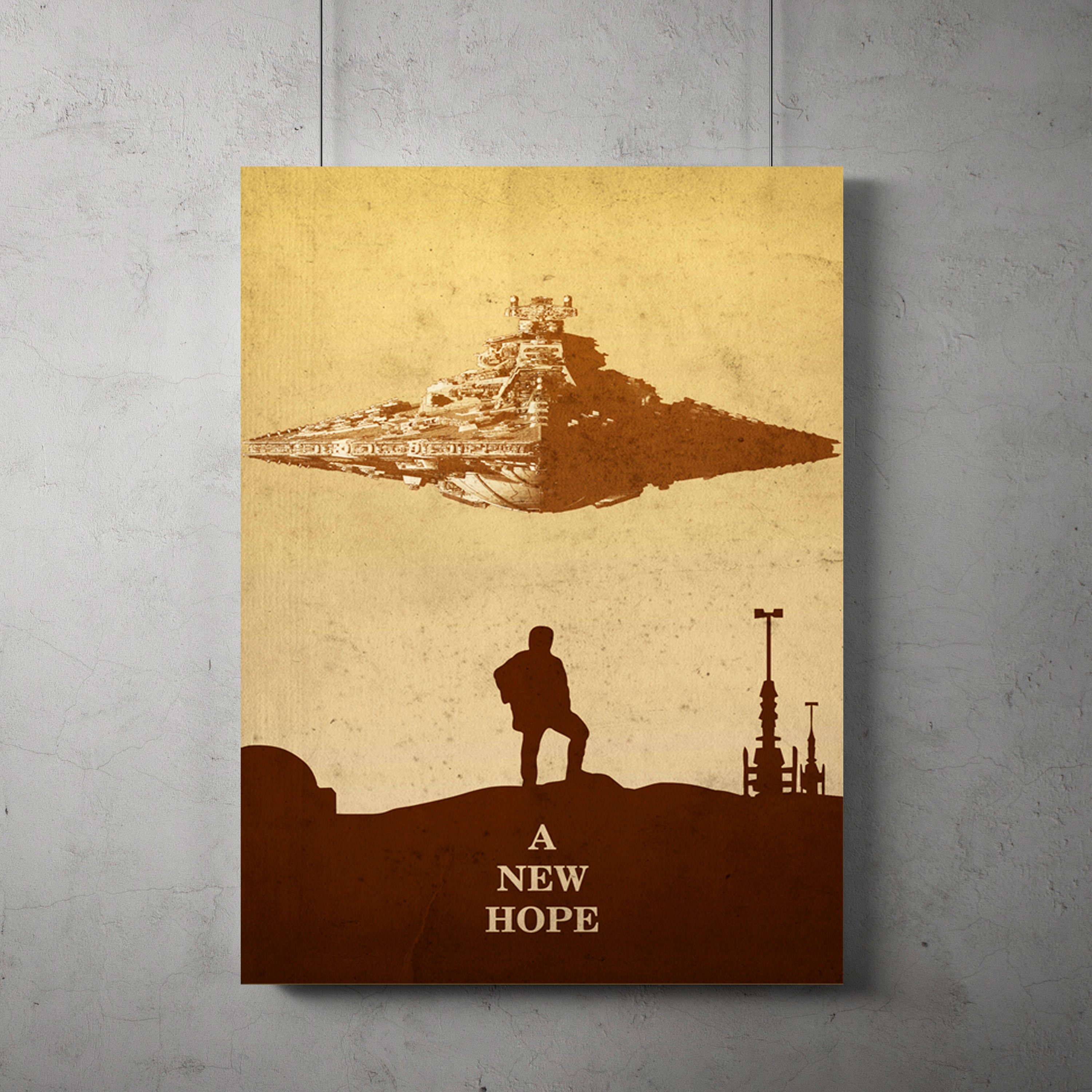 A New Hope poster Star wars minimalist poster Star wars | Etsy