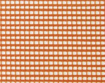 Vinyl Coated Mesh Fabric, Burnt Orange 61 Inch Width, PVC Polyester 7.5 oz Truck Tarp Fence Screen Material Sold by the Yard