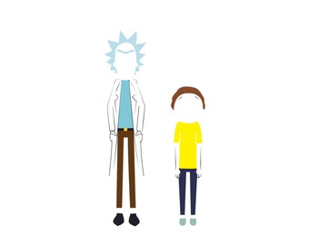 Minimalist Portrait - Rick & Morty