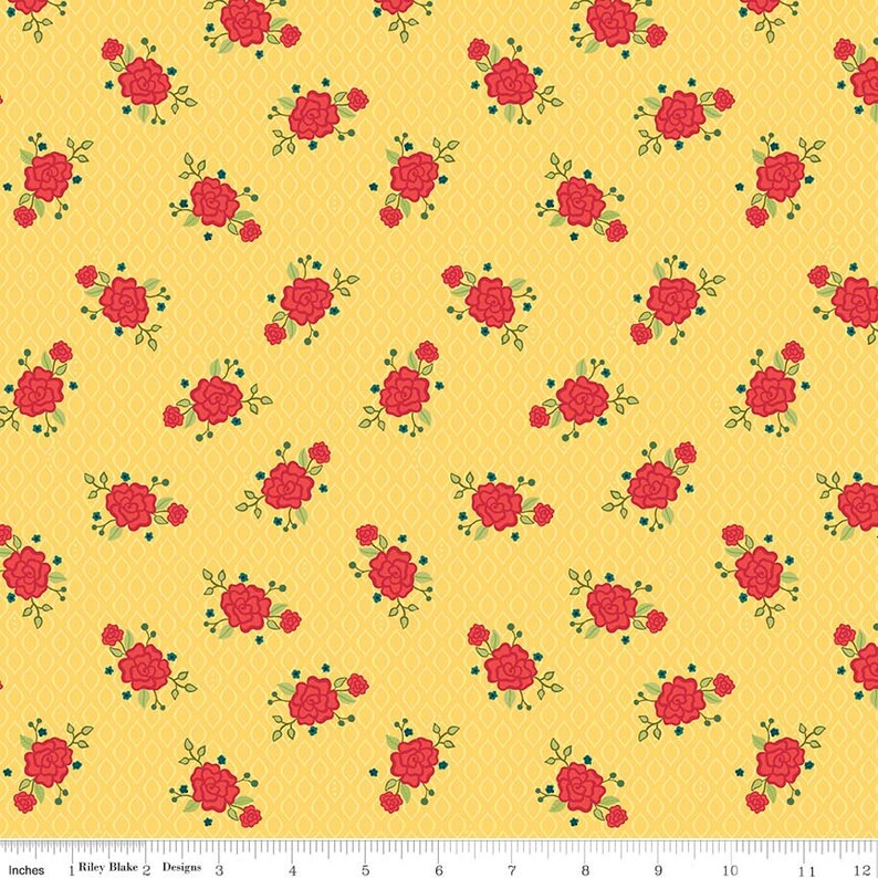 Riley Blake Fabric Wildflower Boutique by Heather Peterson Etsy