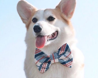 HONG KONG Splash-proof Bow / Take A Bow Handmade Bowtie, Sailor Bow, Dog Collar Bowtie, Dog Bow Tie, Red Plaid, Blue Plaid, Matching Bow