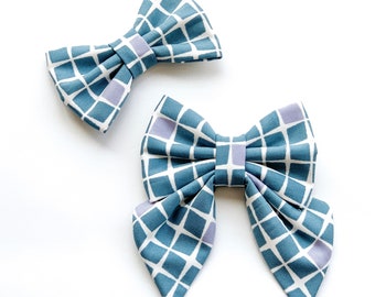 TILES BLUECORN - Dog Bow // Take A Bow Handmade Bowtie, Sailor Bow, Dog Collar Bowtie, Dog Bow Tie, Puppy Bowtie Collar, Blue Collar