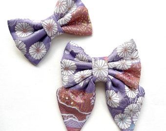 KIKO - Japan Kiran Gold Brocade Dog Bow // Take A Bow Handmade Bowtie, Sailor Bow, Japan Dog Collar Bowtie, Dog Bow Tie, Kimono Fabric