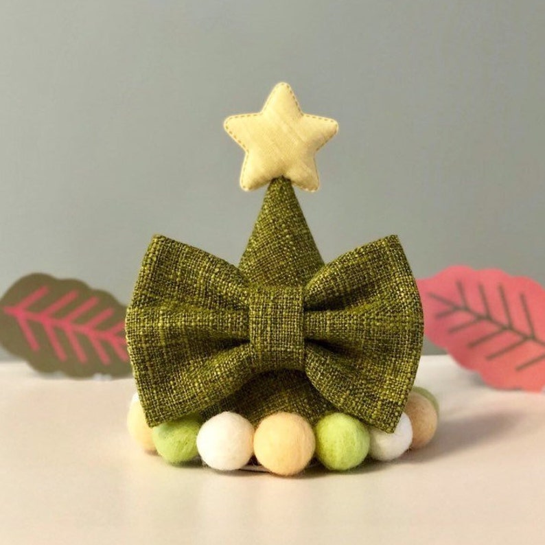 AVOCADO CREAM Barkday Hat Set Dog Party Hat Dog Birthday Hat Cat Birthday Hat Felted Pompom Gotcha Day Dog Party Green Hat