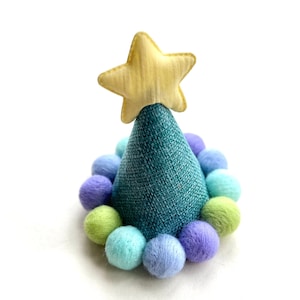 Custom Dog Barkday Hat / Aqua Dog Party Hat / Dog Birthday Hat / Cat Birthday Hat / Felted Pompom / Gotcha Day / Birthday Party Boy Puppy