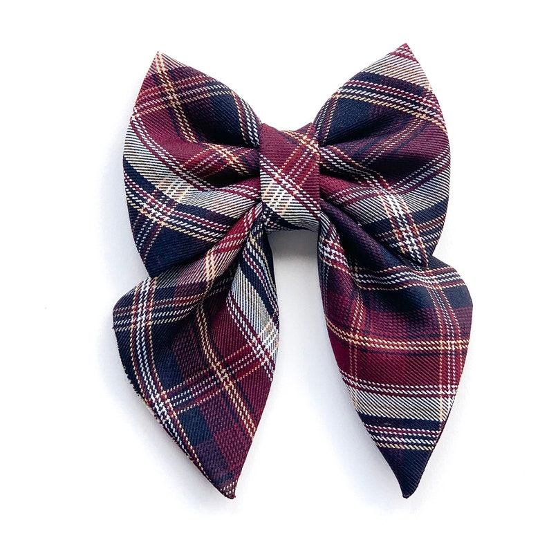 TORONTO Plaid Dog Bow Collar // Take A Bow Handmade Bowtie, Sailor Bow Dog Collar, Plaid Puppy Bowtie Collar, Red Plaid Bowtie Collar image 7