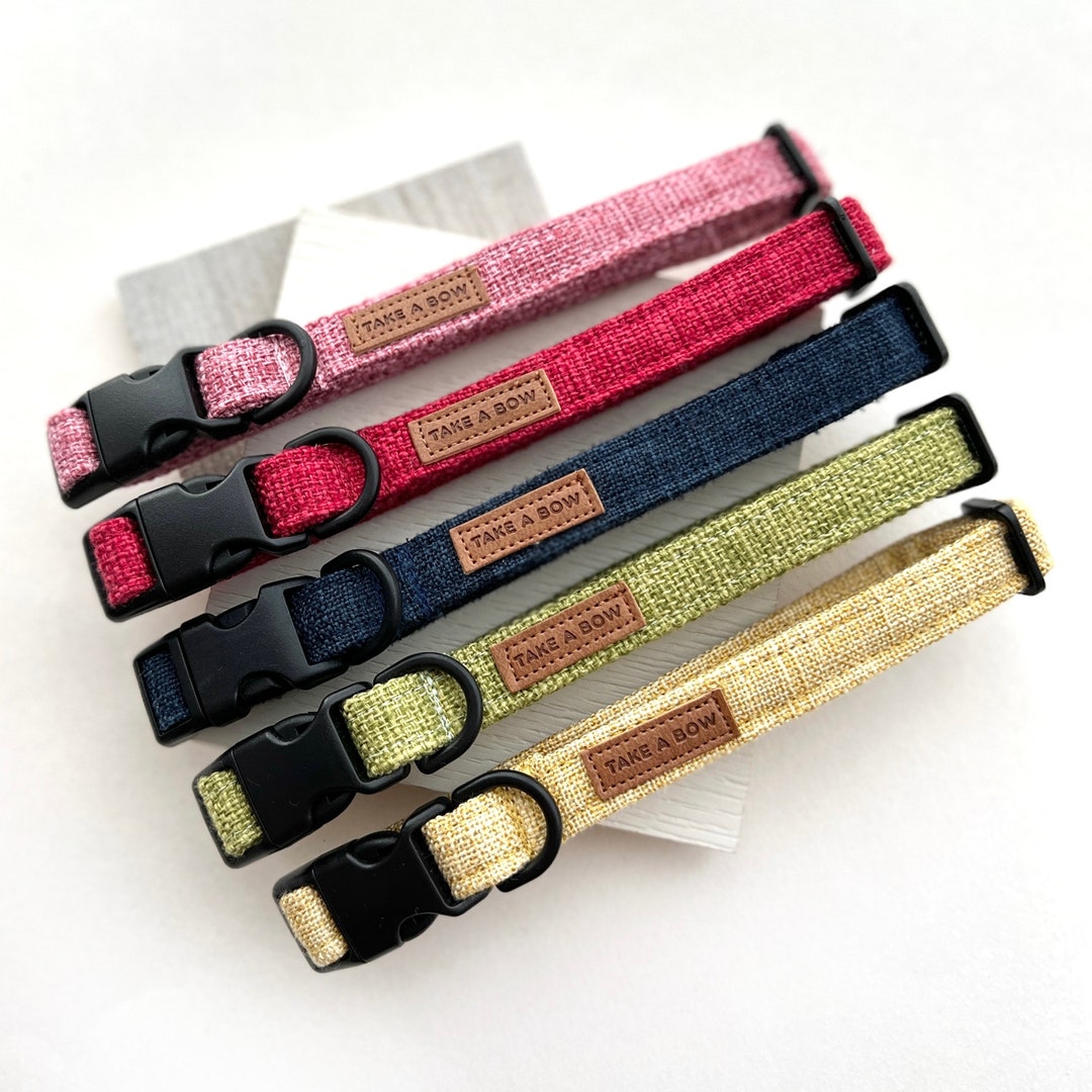 HOUSE COLLAR Plain Colour Dog Collar // Take A Bow Handmade Dog Collar
