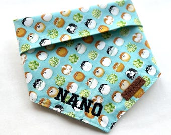Bandana para perro SHIBA MARU // Bandana para mascota hecha a mano Take A Bow, bandana para perro Shiba, bandana para perro personalizada, bandana con nombre bordado para Shiba