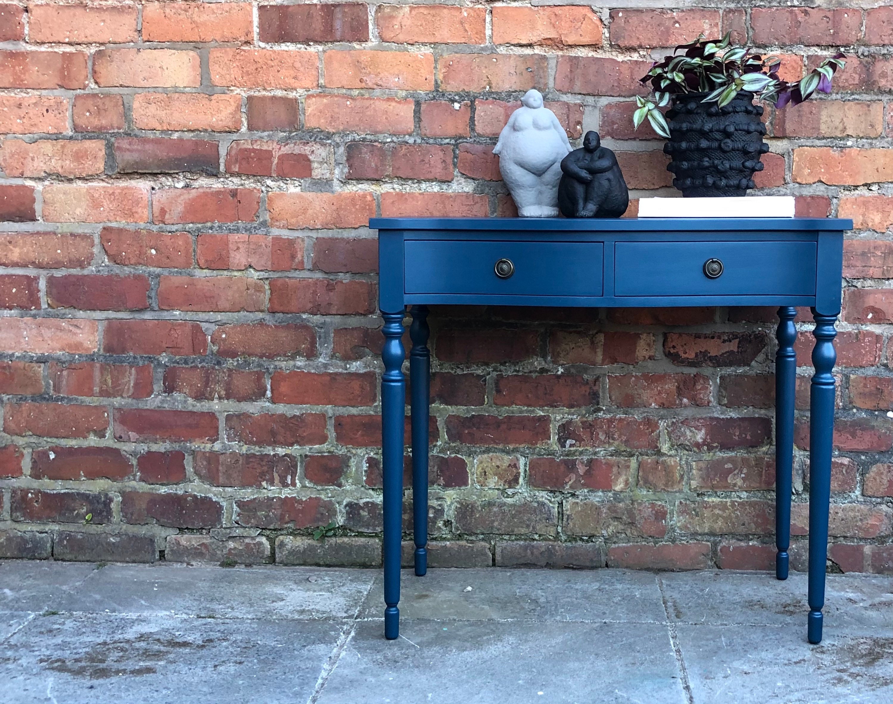 Vintage Upcycled French Style Serpentine Console Hallway Side Sofa