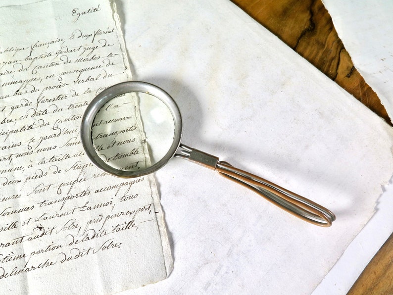 Antique Steampunk Magnifying Glass Early 1900s Hanging Etsy