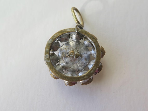 Antique Edwardian Saphiret and Paste Cluster Pend… - image 7