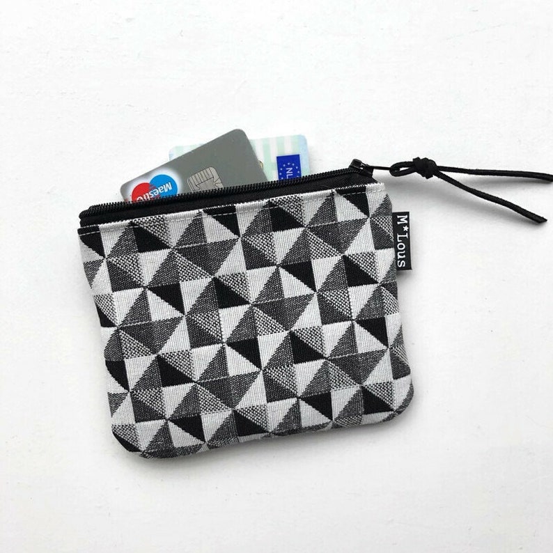 minimalist coin purse small zipper pouch coin pouch small wallet boho zipper purse tiny wallet travel pouch retro vegan purse minimalistic image 9