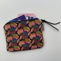 Tiny black retro little zipper pouch with flowers minimalistic coin pouch little wallet make up bag zipper coin purse tiny wallet byMlous product logo