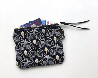 small black zipper pouch