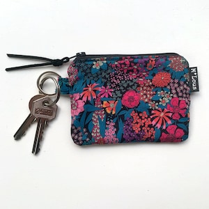 Pequeño llavero cartera mini bolso retro flores pequeño etuitje pequeño cambio minimalista llavera llavero