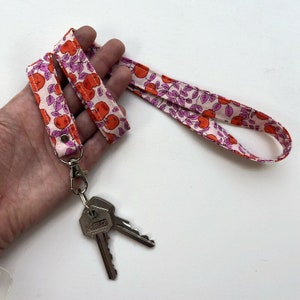 gebloemde keycord sleutelhanger key cord sleutel hanger badge houder ID kaart houder sleutel koord mlous katoen minimalist