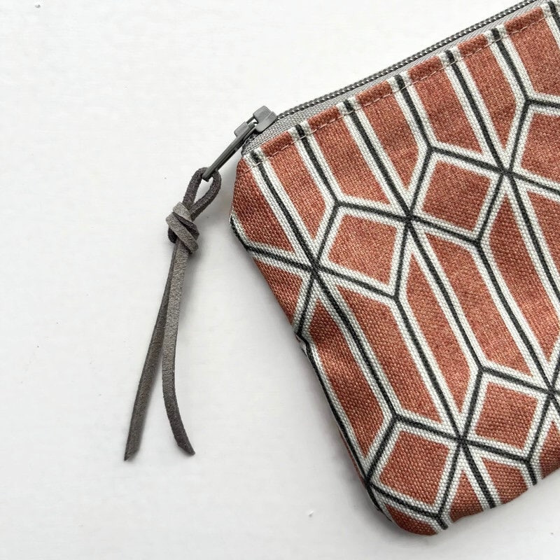 Pink Mini Pouch Old Pink Little Zipper Pouch Coin Pouch Vegan Little Wallet Cosmetic ...