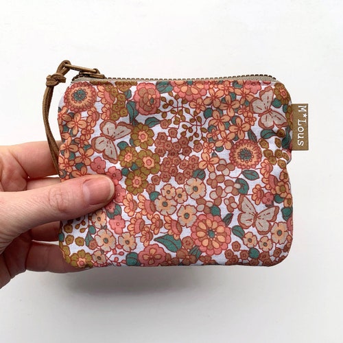 Personalized Leather Keychain Wallet Keychain Card Holder Etsy