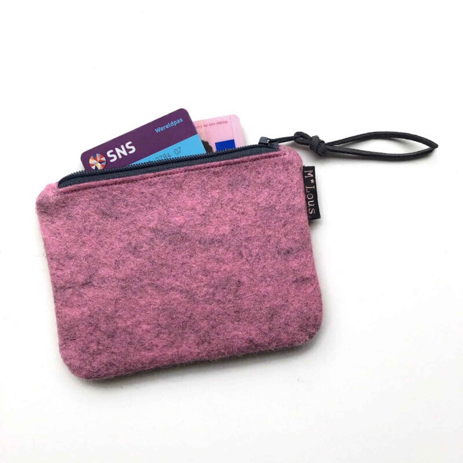 Small Felt Zipper Purse Zipper Pouch Zipper Wallet Coin Purse Etsy