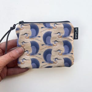 Petit sac à main rétro avec portefeuille hérons petite trousse porte-monnaie mini trousse de toilette trousse rétro mlous étui vegan bohème boho