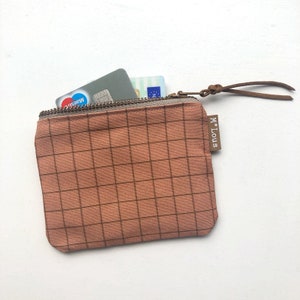 Petit portefeuille vieux rose à blocs portefeuille petite pochette porte monnaie mini trousse de toilette pochette rétro urbain minimaliste boho