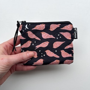 Bolsa pequena preta rosa pomba com carteira retrô pequena estojo mini bolsa de higiene pessoal por Mlous