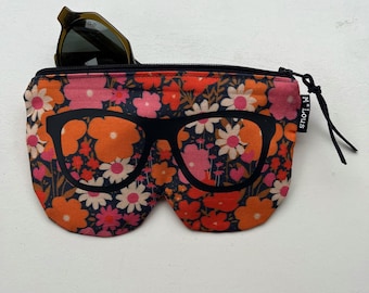 Helles Blumen-Sonnenbrillen-Etui, Sonnenbrillen-Beutel, Zubehör, Brillenhalter, Sommerferien, Festivals, die man haben muss