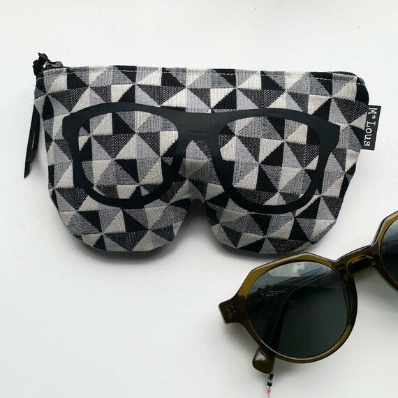 Sunglass Case Glasses Case Etui Boho Bohemian Black and  display picture 2