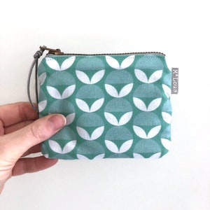 Carteira pequena com design retro carteira azul água bolsa pequena bolsa de mudança retro minimalista mlous bruxa magica