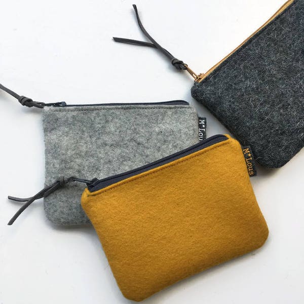 small felt zipper purse zipper pouch zipper wallet coin purse accessoires cases travel bag etui zipper purse wool felt clutch felt pouch 