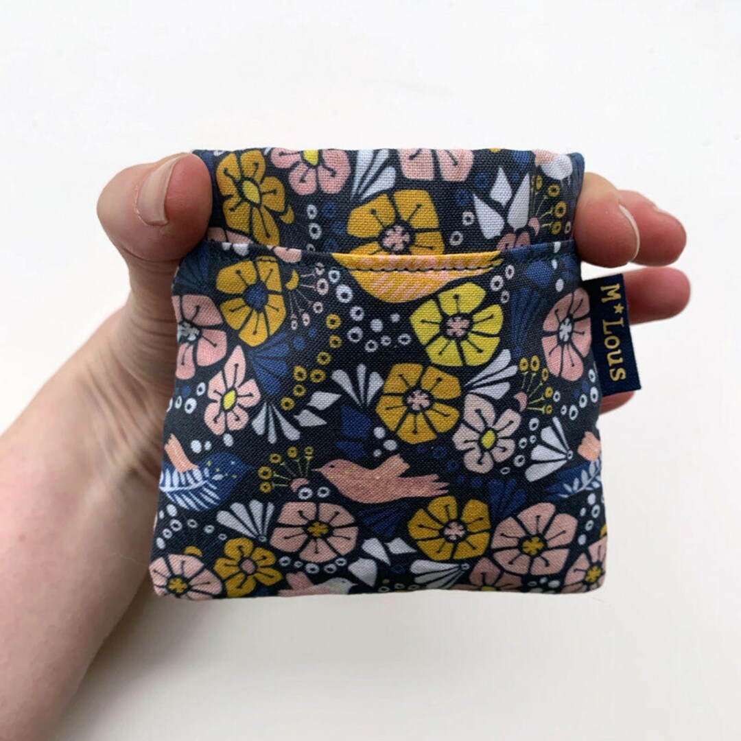 Blue Coin Pouch With a Flex Top Pinch Purse Squeeze Wallet Etsy