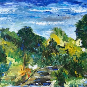 Naturaleza ucraniana Jardín Archivo digital Artista ucraniano Pintura de paisaje ucraniano Descarga digital instantánea Archivo JPG Quédate con la paz de Ucrania